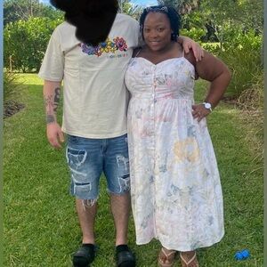 H&M Cream Button-Up Dress XXL